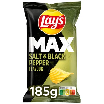 [24225] LAY'S MAX SALT & BLACK PEPPER 22 x 185g