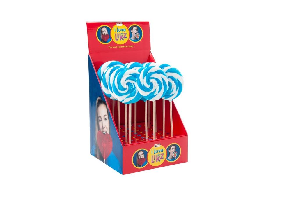 [HFS04108] LOLLY SPIRAAL RAINBOW BLUE 17 x 80g