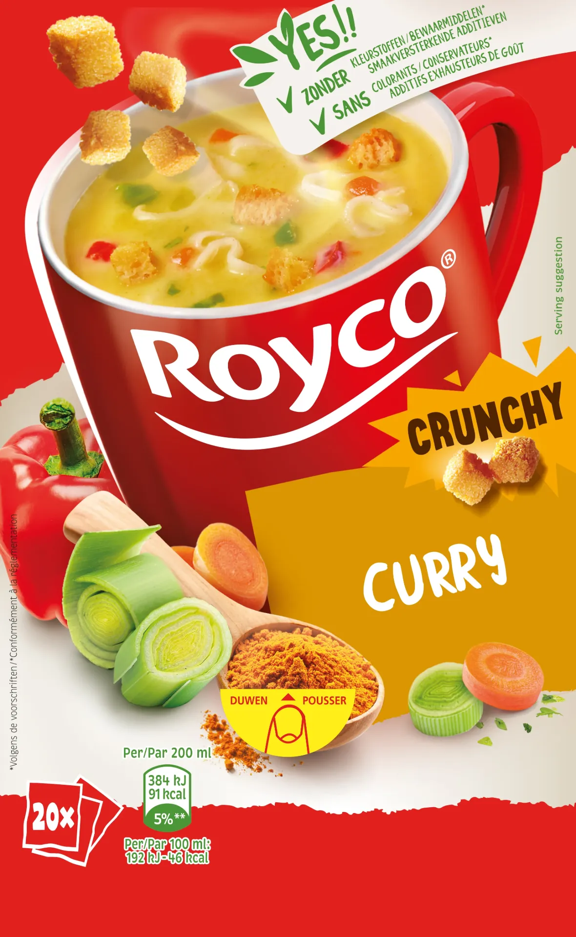 [GF009] ROYCO CURRY + KORSTJES 20 ZAKJES