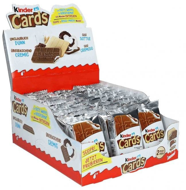 [D0508] KINDER CARDS CHOCOLADE T2 30 X 25,6GR