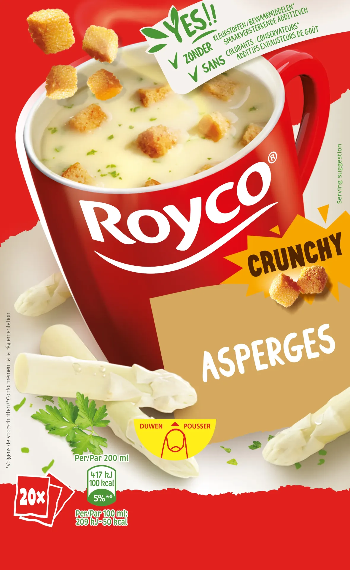[GF005] ROYCO CRUNCHY ASPERGES 20 ZAKJES