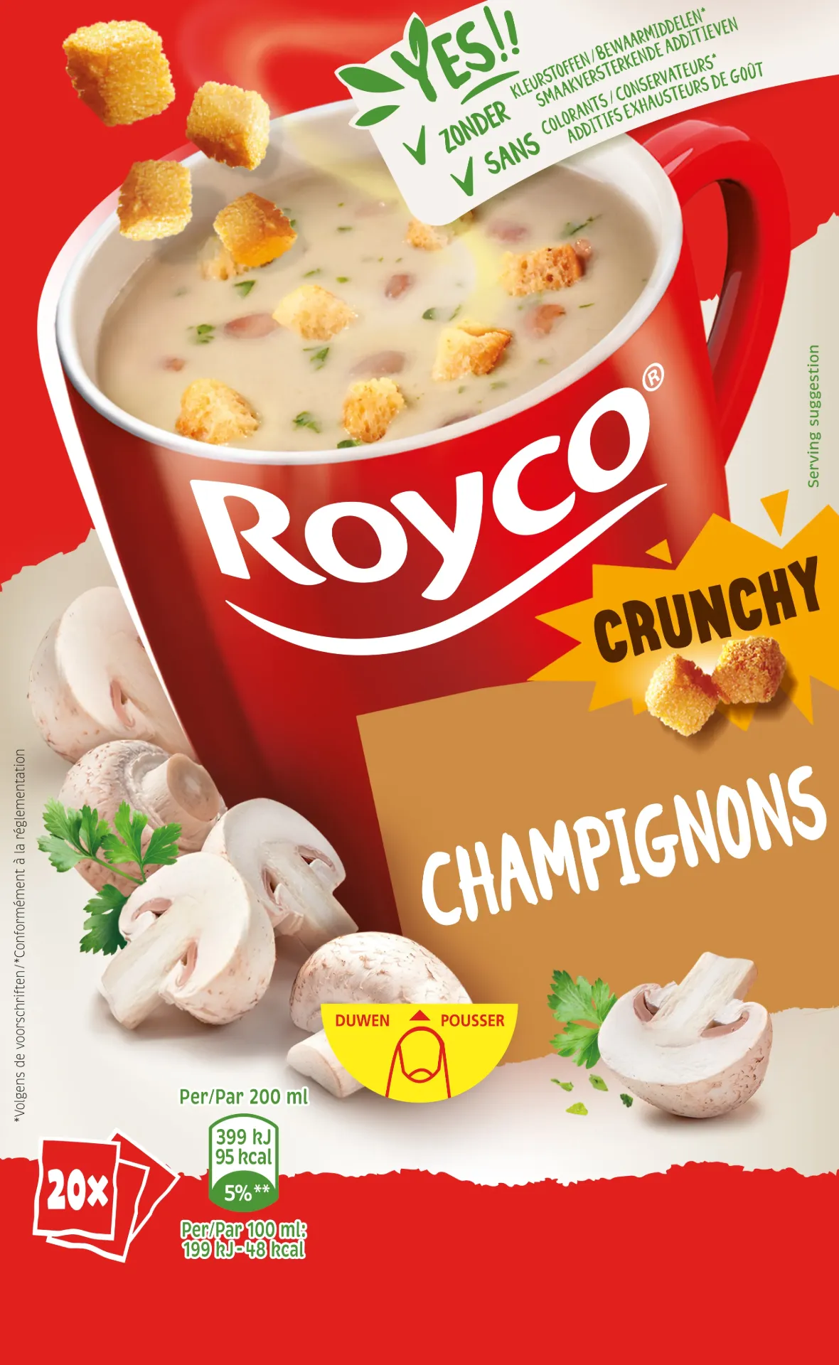 [GF006] ROYCO CRUNCHY CHAMPIGNONS 20 ZAKKEN